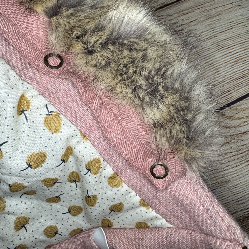 Zara wool coat with fur trim hood - Picture 7 of 7